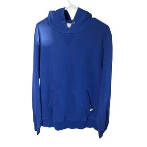 DSG Mens Fleece Pullover Hoodie Royal Blue Kangaroo Pocket Size L